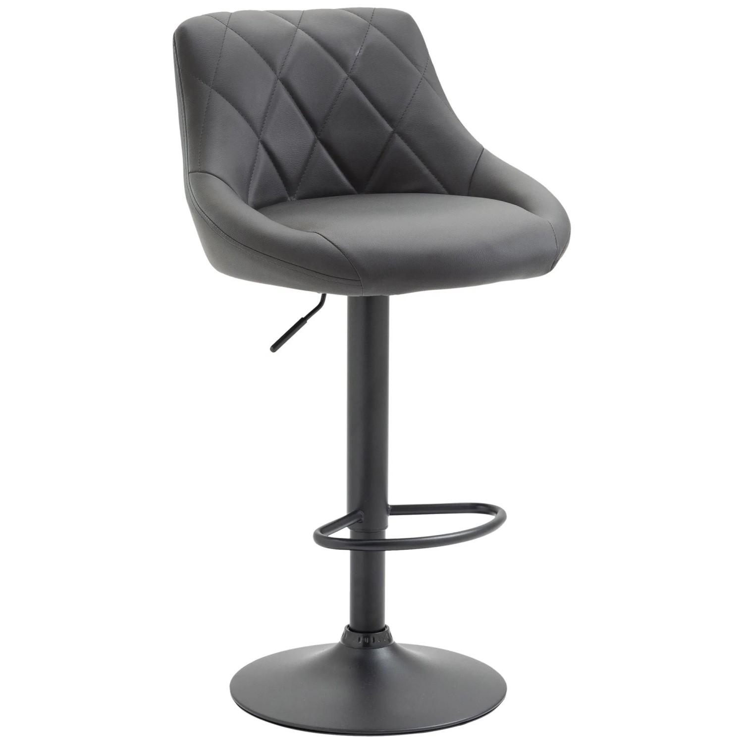CLP Barhocker Lazio Kunstleder Grau/Schwarz