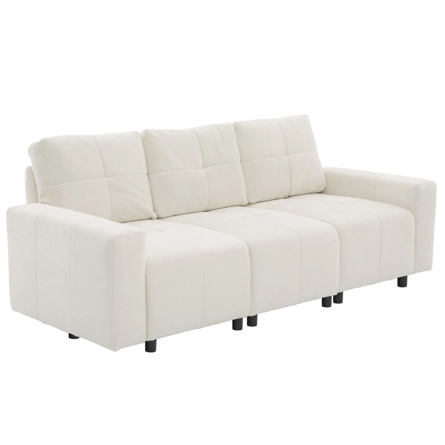 Merax Sofa 213 cm 3 Sitzer Modular Chenille Schlafsofa