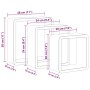 vidaXL Würfelregale 3 Stk Grau MDF 323954_10