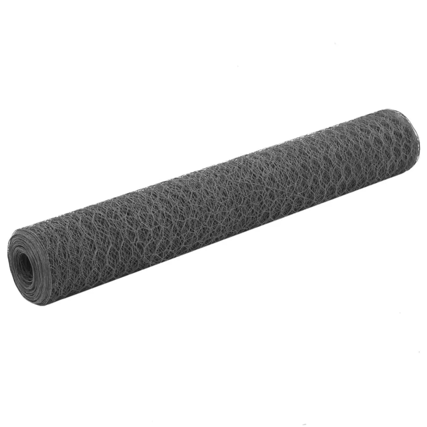 vidaXL Drahtzaun Stahl mit PVC-Beschichtung 25x1 m Grau 143281