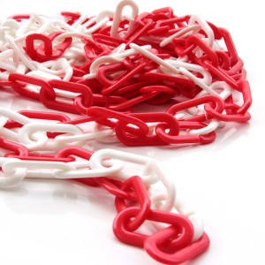 Wiltec 5M Absperrkette Ø6Mm Kunststoffkette Rot Weiß Sicherheitskette Kette Pp