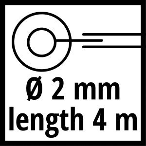 Symbol für Einhell Ersatzspule GC-PT 2538: Ø 2mm, Länge 4m.