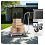 Tectake Plattformwagen  Klappbarer Handgriff Mit Aufbewahrungsfach 2 Block  und 2 Drehrollen  73 x 47 x 83 cm Schwarz_4