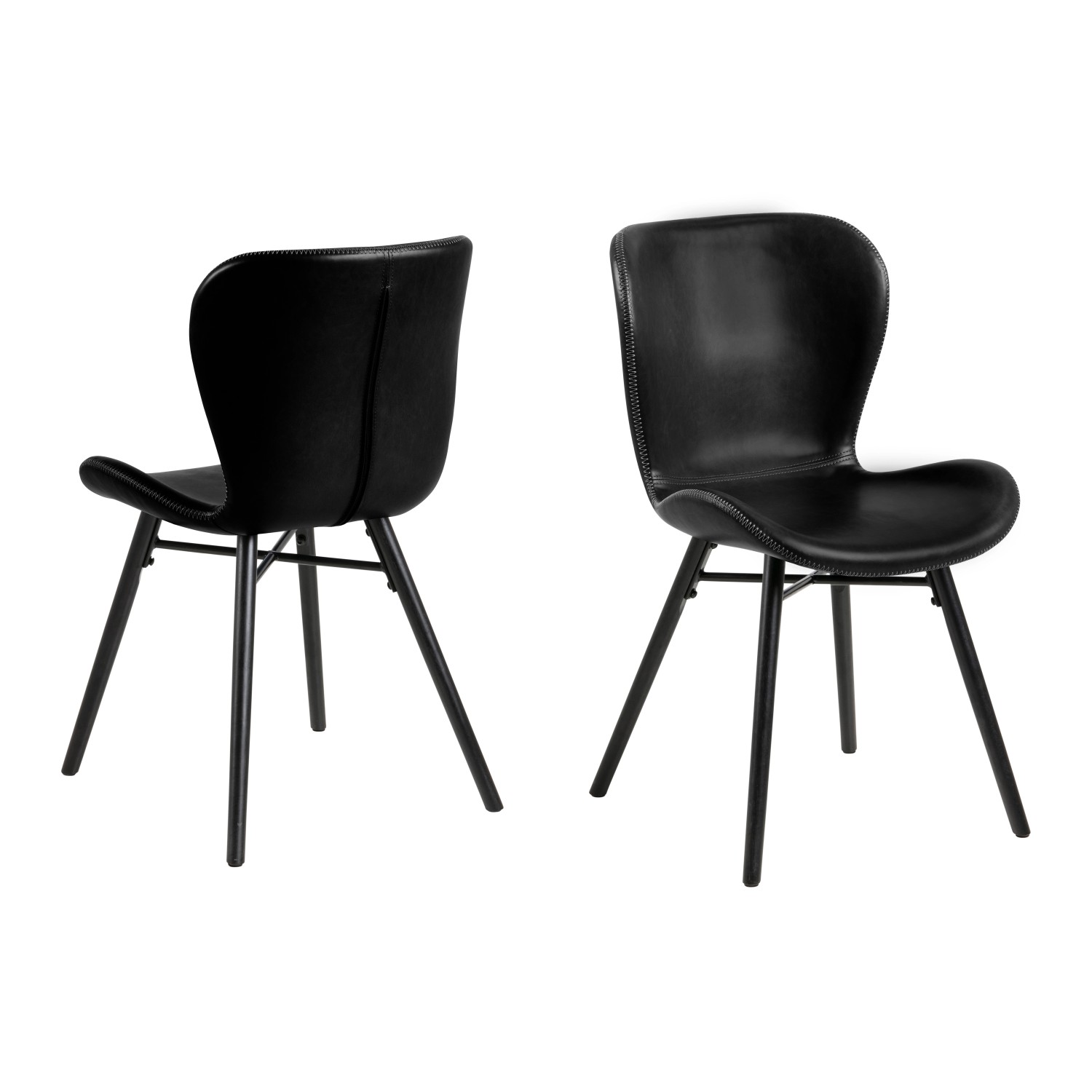 ebuy24 Bali Esszimmerstuhl PU Kunstleder Schwarz günstig online kaufen