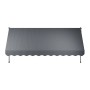Graue Juskys Klemmmarkise Kapstadt 400x120 cm für Balkon oder Terrasse.