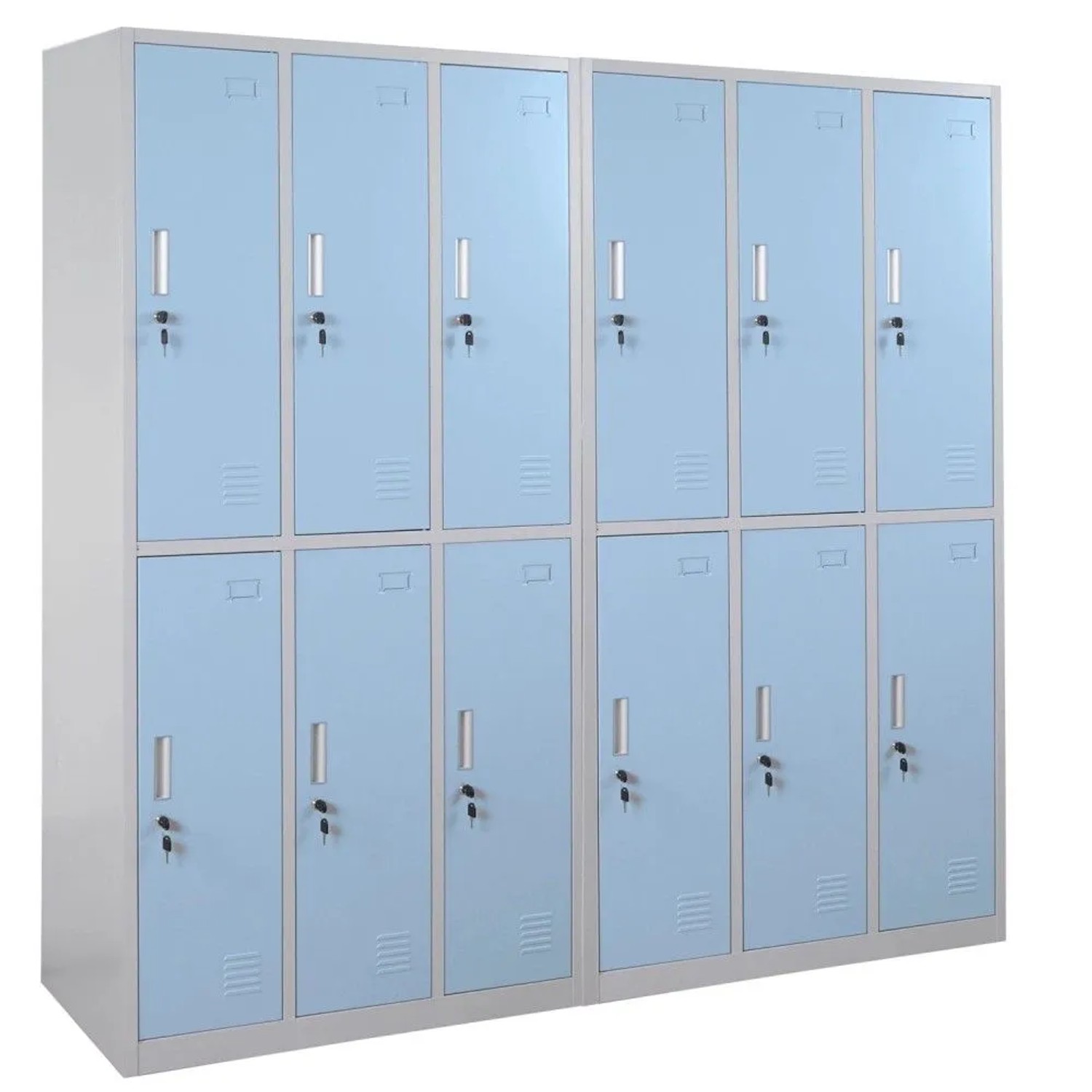 MCW Schließfach Preston T829 Blau 12 Fächer