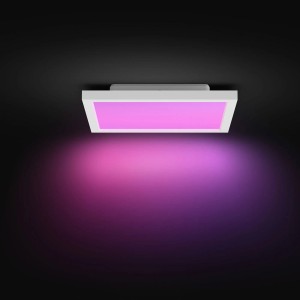 Quadratische Philips Hue Surimu LED-Panelleuchte, Weiß mit farbigem Licht, 30x30 cm.