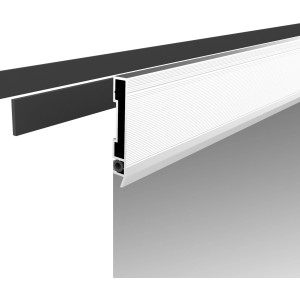 Detailaufnahme: Windhager Türvorhang Comfort, Insektenschutz aus Aluminium in Anthrazit.