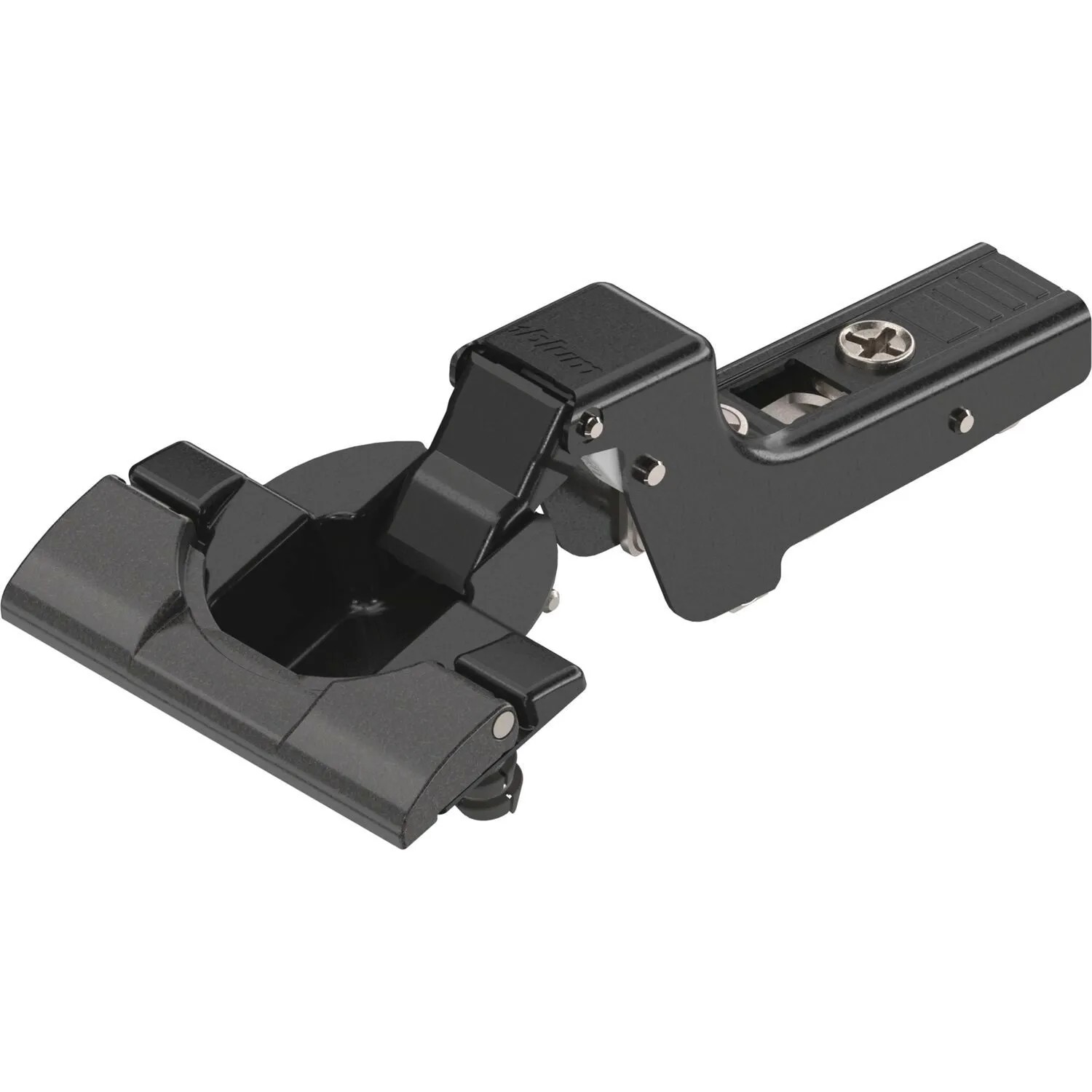 Blum Scharnier Clip Top 110 Grad 18mm Gekröpft ohne Feder Onyx Schwarz Inserta