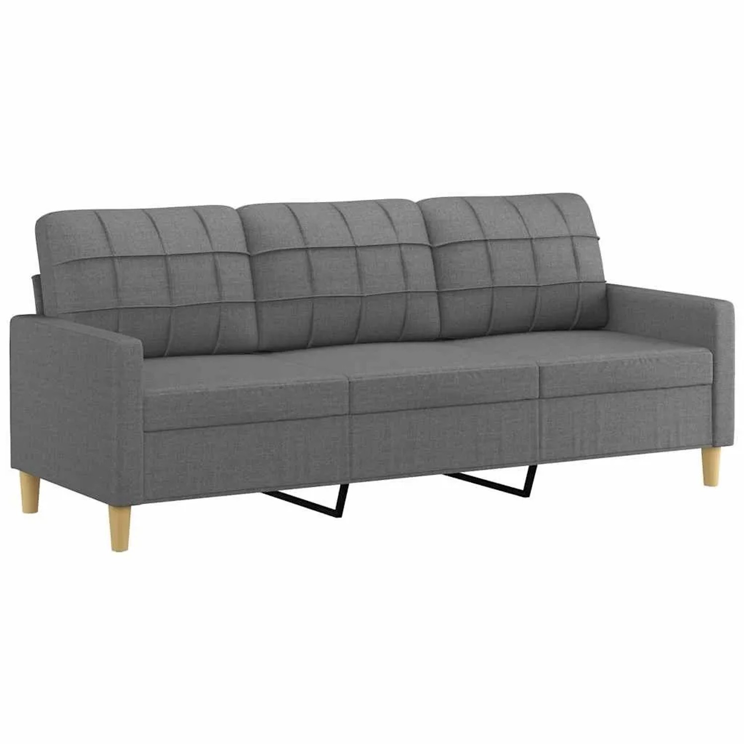 vidaXL 3-Sitzer-Sofa Dunkelgrau 180 cm Stoff 359100 günstig online kaufen