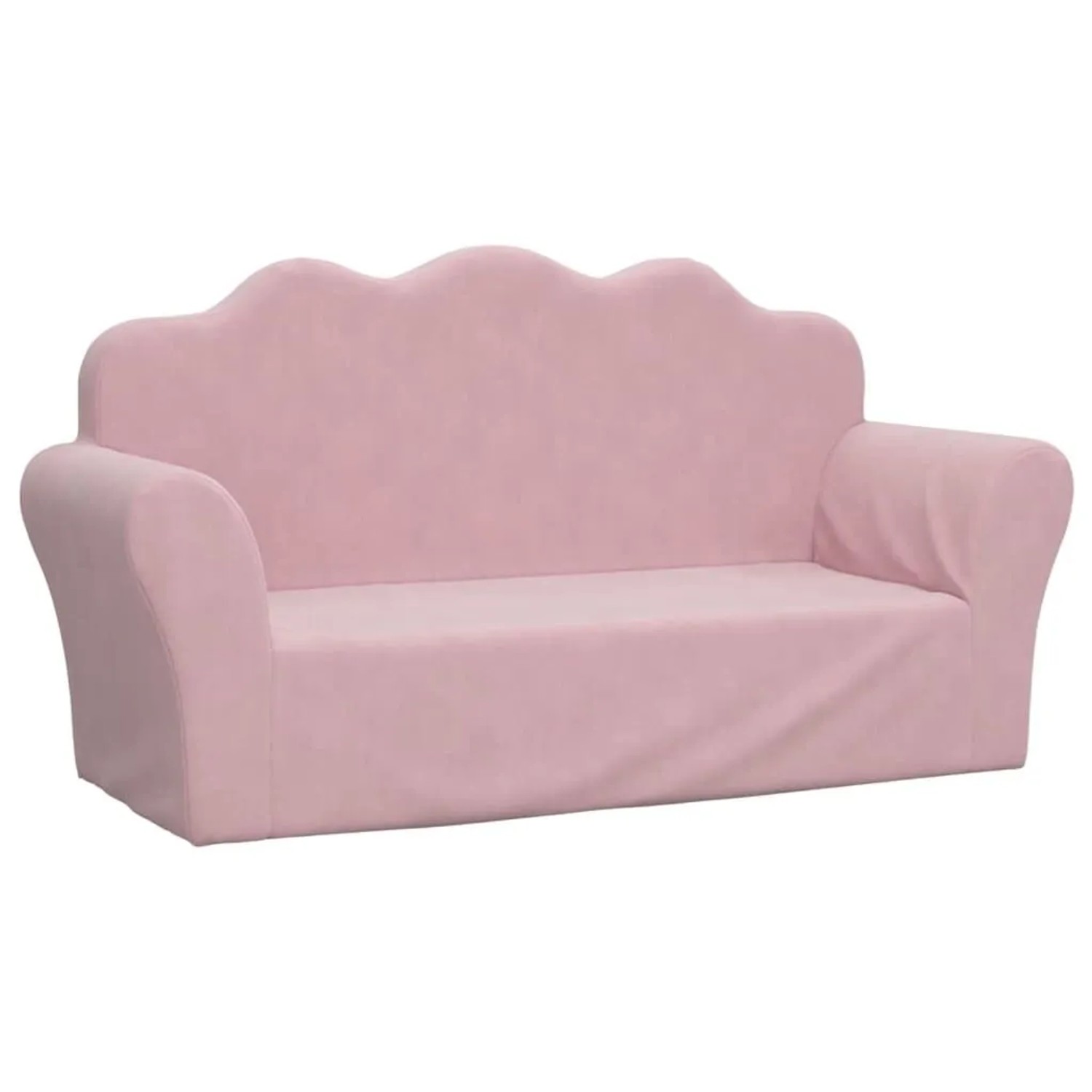 vidaXL Kindersofa 2-Sitzer Rosa Weicher Plüsch 357051