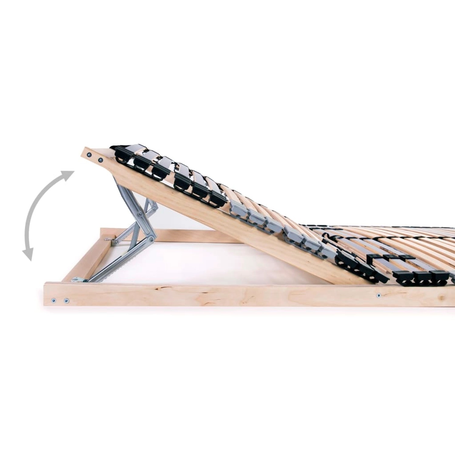 Verstellbarer Lattenrost 140x200 cm mit 42 Latten und 7 Zonen für Betten.