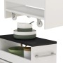 Vicco Rollregal Rivo, weiß/anthrazit, 20x85 cm, Küchenschrank mit Rollen und Stauraum.
