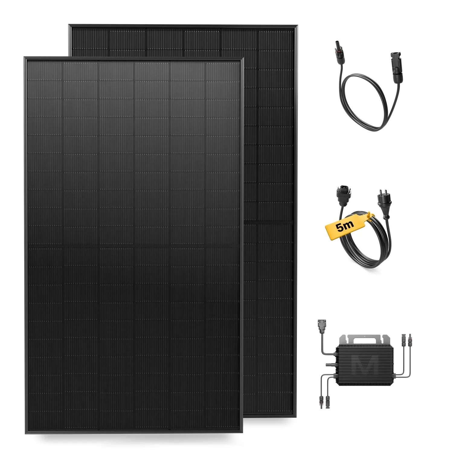 Solakon Balkonkraftwerk 1000W Solaranlage Steckerfertig Komplettset Photovoltaik Anlage 800W Kabellänge 5m