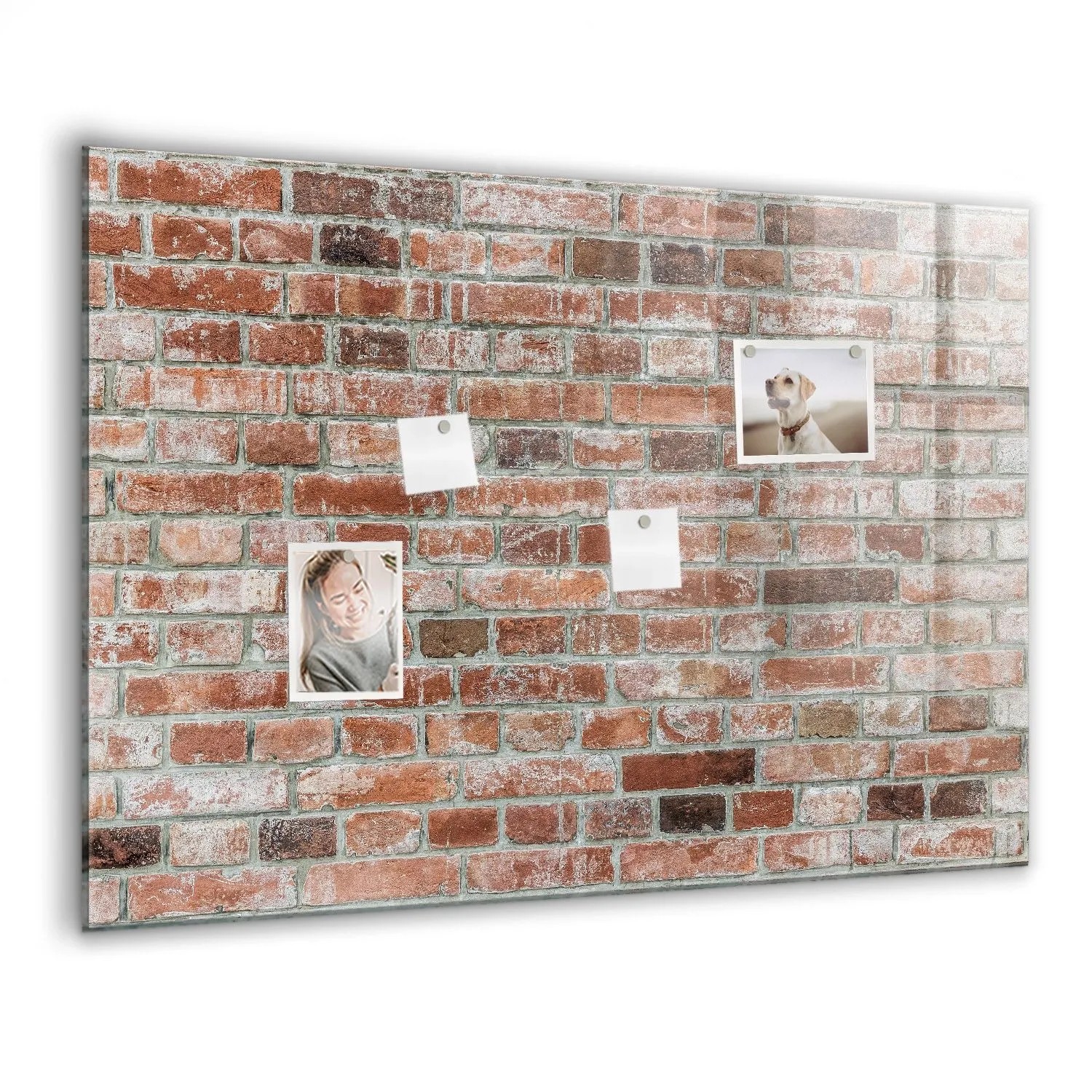 Tulup Magnettafel Glas Ziegelmauer 100x70 cm Magnettafel Zum Schreiben Weiß günstig online kaufen