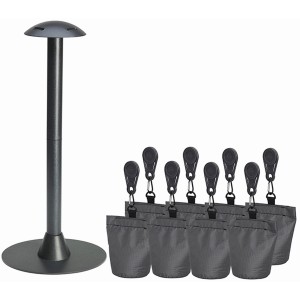 Aerocover Set: Abstandshalter und 8 Sandsäcke in Anthrazit für Schutzhüllen, zur Vermeidung von Wassersäcken.