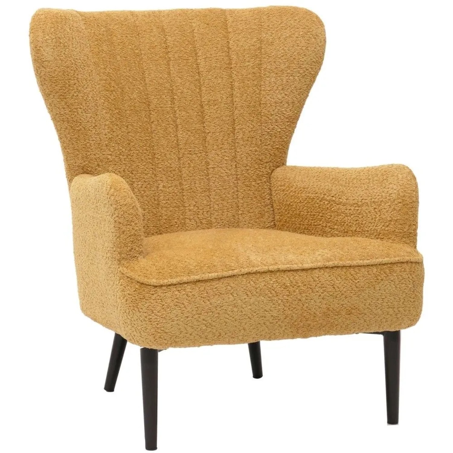 MCW Lounge-Sessel K37 Stoff Chenille 500g/m² Gelb