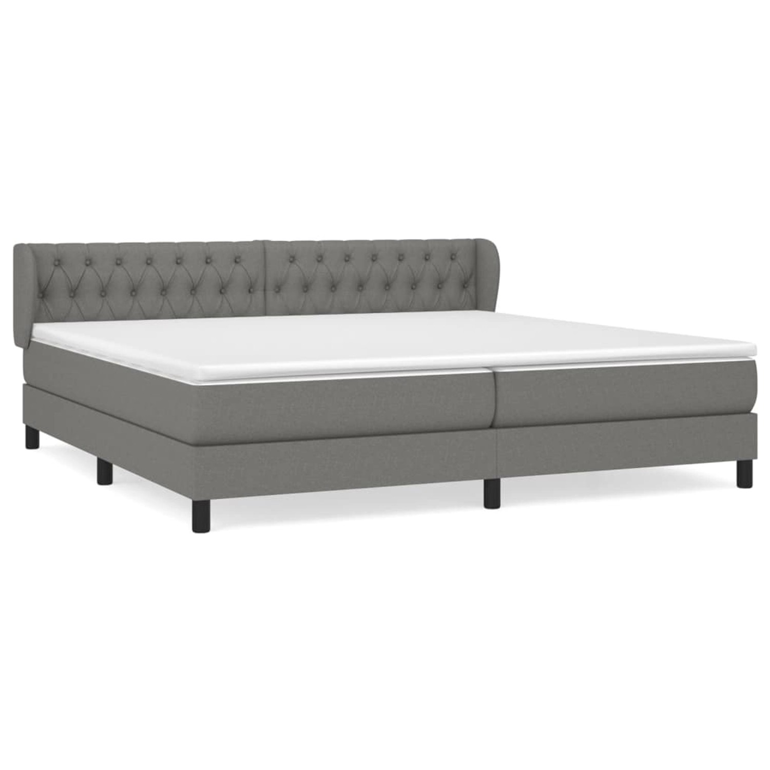 vidaXL Boxspringbett mit Matratze Dunkelgrau 200x200 cm Stoff1397925 günstig online kaufen