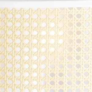 QAZQA Retro Stehlampe Weiß mit Rattan 40 cm Akira
