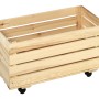 OBI Holz-Rollkiste aus Nadelholz, Aufbewahrungsbox mit Rollen für einfachen Transport.