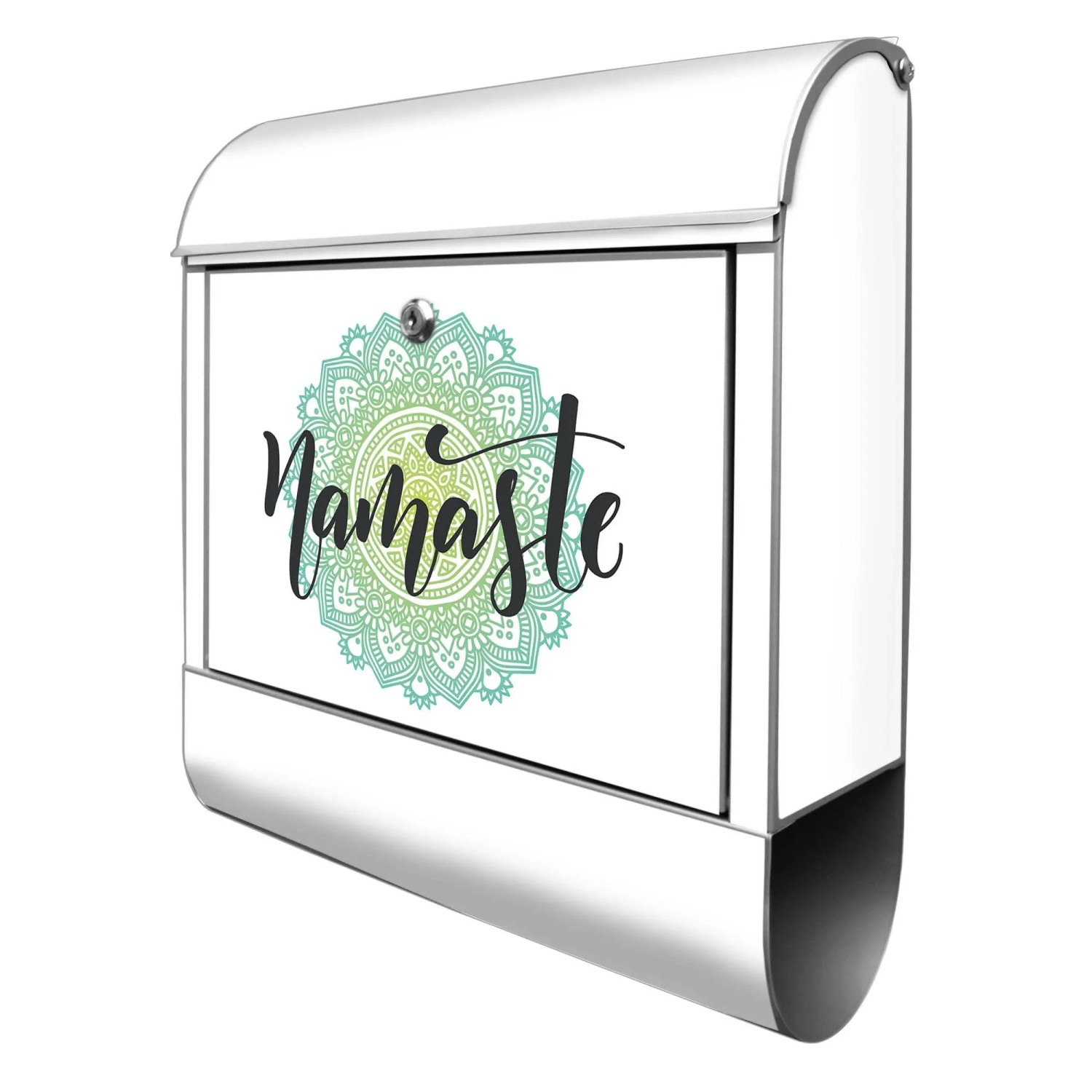 Banjado Design Briefkasten Silber Pulverbeschichtet 39x47x14cm 2 Schlüssel günstig online kaufen