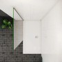 AICA Walk-In Dusche 90x200cm mit Duschwand aus Klarglas und Chromrahmen.