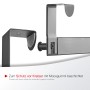 SOTECH Türgarderobe LINEA II, Edelstahl schwarz matt, Detailansicht der Hakenbefestigung.