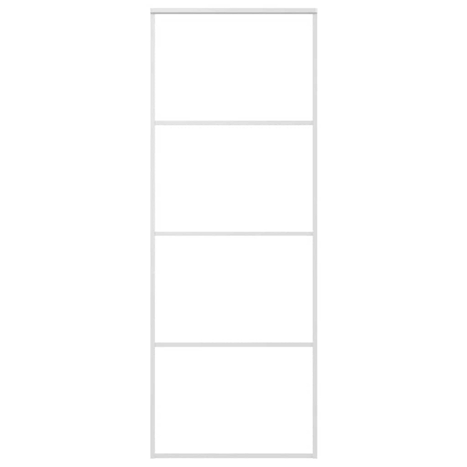 Thumbnail - vidaXL Schiebetür ESG-Glas und Aluminium 76x205 cm Weiß 151656