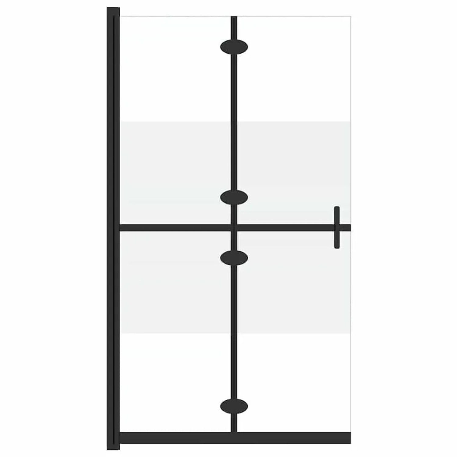 vidaXL Faltbare Begehbare Duschwand Halbmattiertes ESG-Glas 100x190 cm 151189