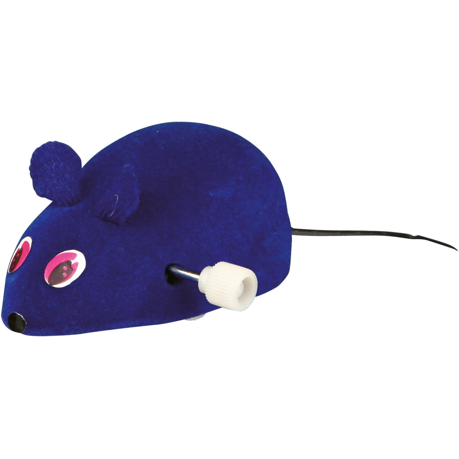 Blaue Jollypaw Aufzieh-Maus, 7 cm, Katzenspielzeug für Jagdinstinkt.