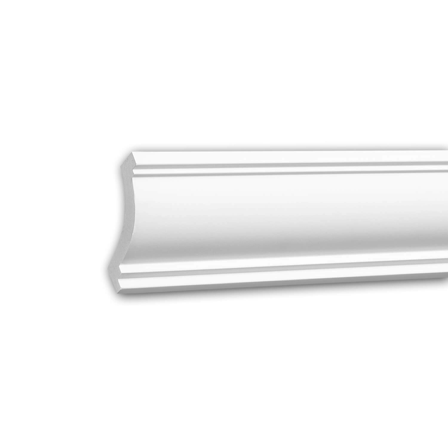 PROFHOME 150215F Flexible Eckleiste Deckenleiste Zierleiste Stuckleiste 2 m 200 cm x 4,8 cm x 5,2 cm Weiß