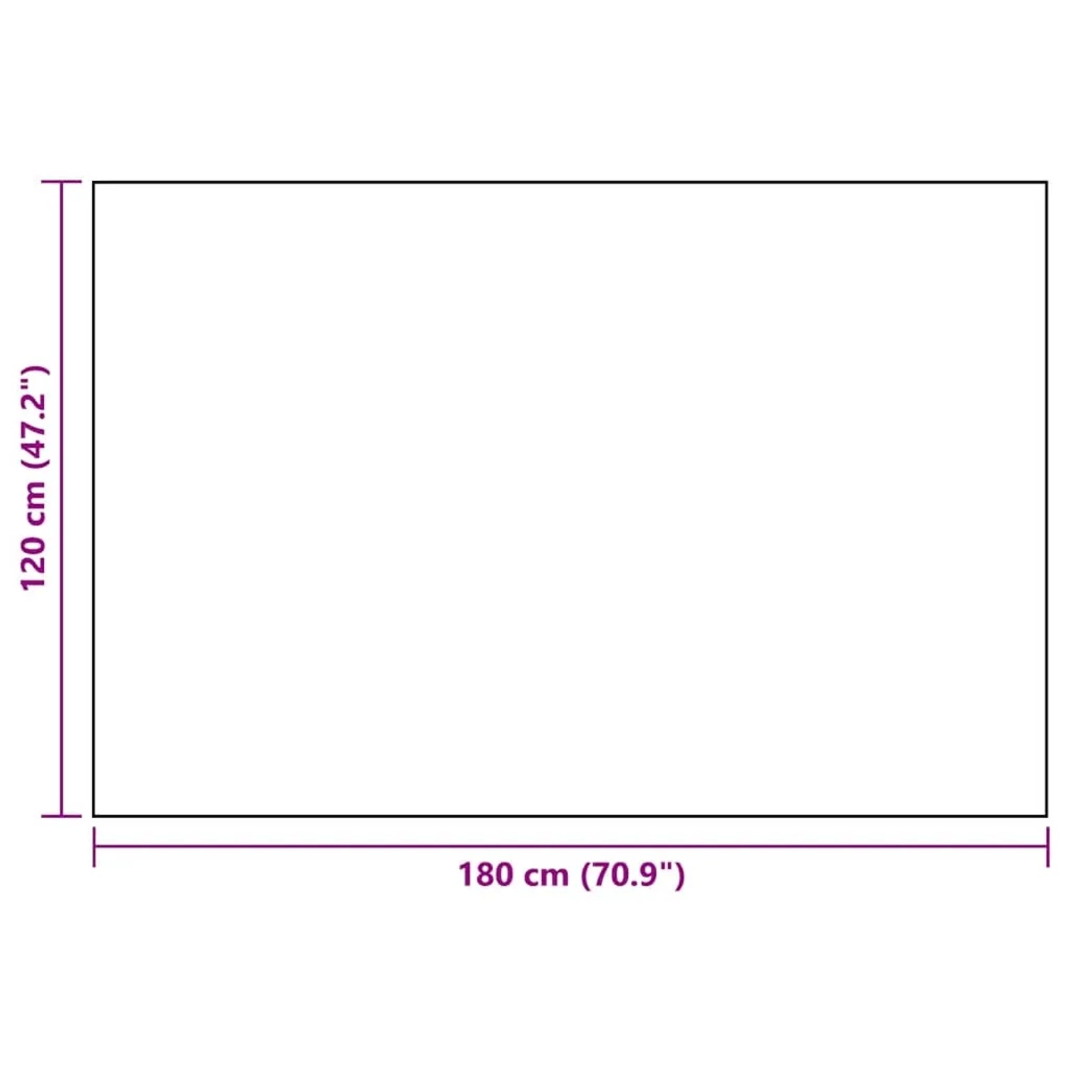 Schwarzer vidaXL Outdoorteppich, 120x180 cm, aus Polypropylen (PP).