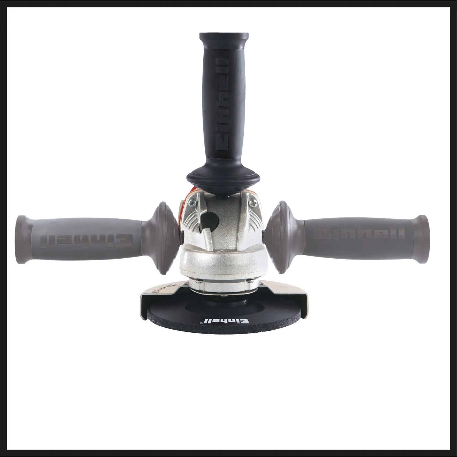 Einhell Winkelschleifer-Set TE-AG 125/750 Kit mit Trennscheibe und Zusatzhandgriff.