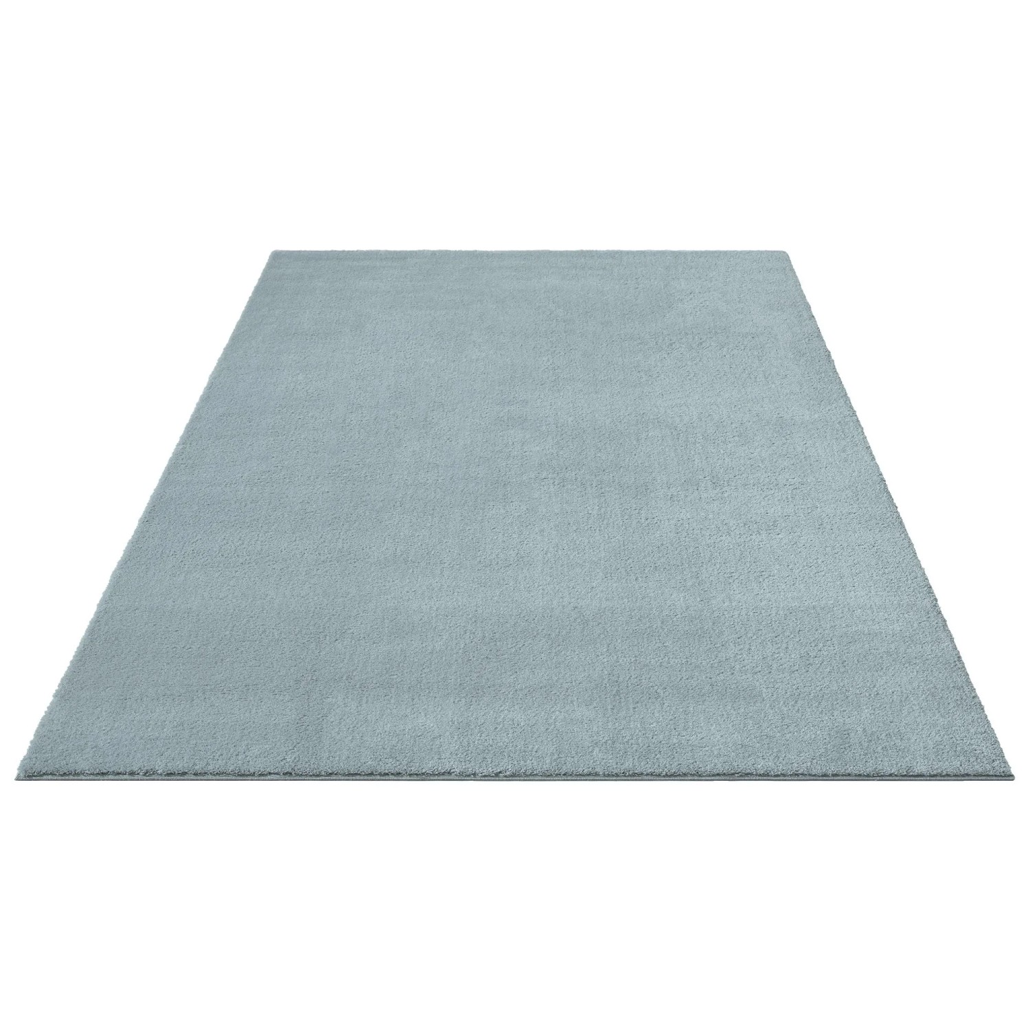 Floornovo Hochflor Teppich Blau Einfarbig 150 x 80 cm günstig online kaufen