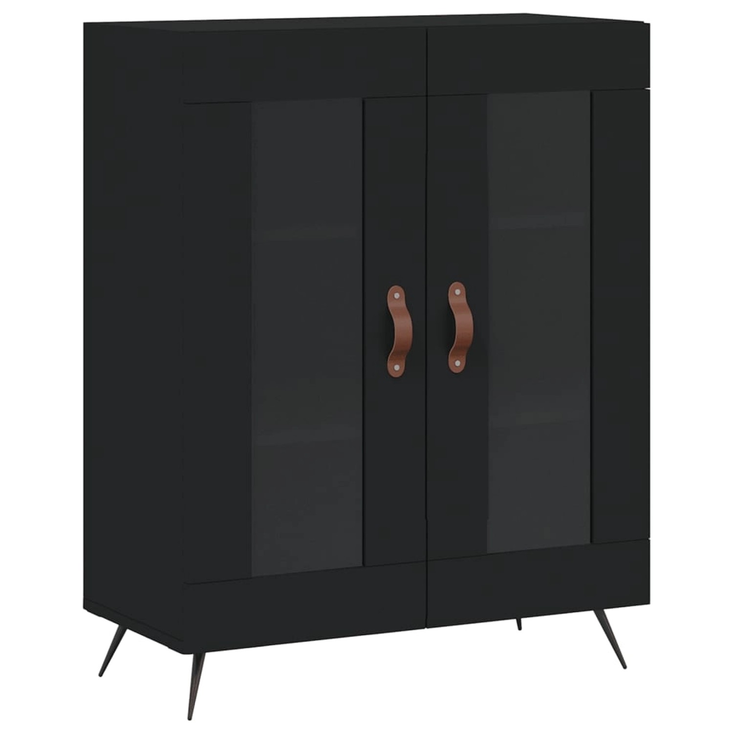 vidaXL Sideboard Schwarz 69,5x34x90 cm Holzwerkstoff 827757 günstig online kaufen