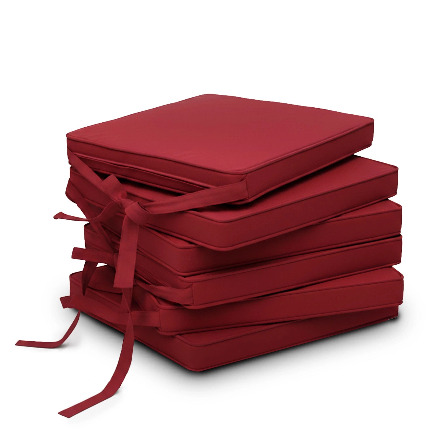 Beautissu 6er Set Loft SK Stuhlkissen Rot 45x40x5cm