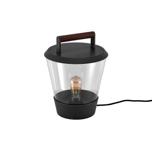 Lucande Larkyn 9617052 Spritzwassergeschützt Modern in Schwarz aus Aluminium 1-flammig E27