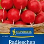 Kiepenkerl Radieschen 'Riesenbutter' Samenpackung mit roten, runden Radieschen.