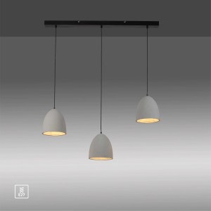Paul Neuhaus Eton Pendelleuchte in Betonoptik, 3-flammig, ideal für Esszimmer.