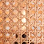 Detailaufnahme der Brilliant Deckenleuchte Wiley aus Rattan und Metall in Schwarz und Natur.