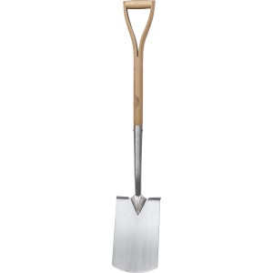 Gärtnerspaten mit Holzgriff und D-Griff, 110 cm Länge. Ideal für Gartenarbeiten.
