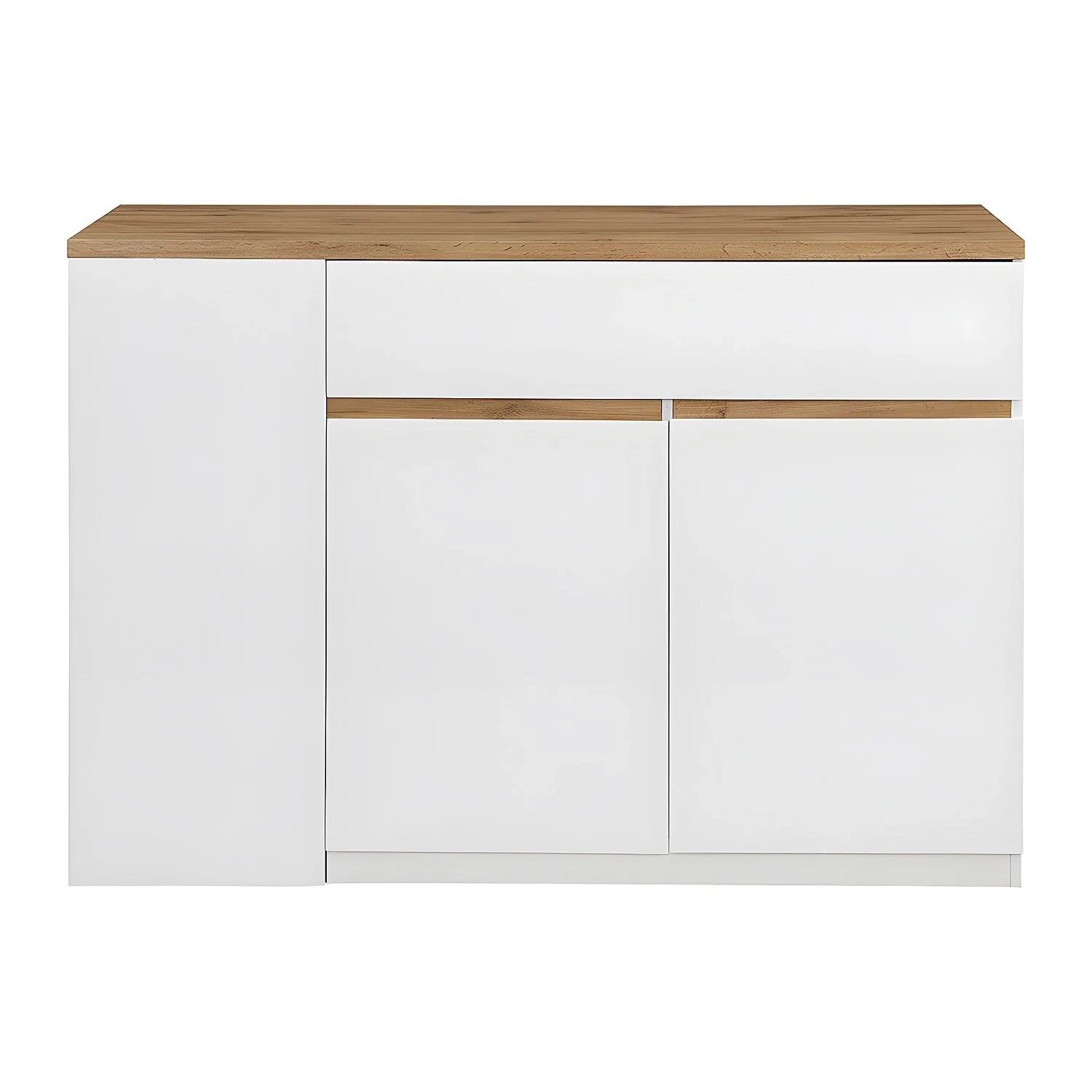 Vente-unique Kücheninsel Meili Naturfarben Hell  Weiß 130 cm