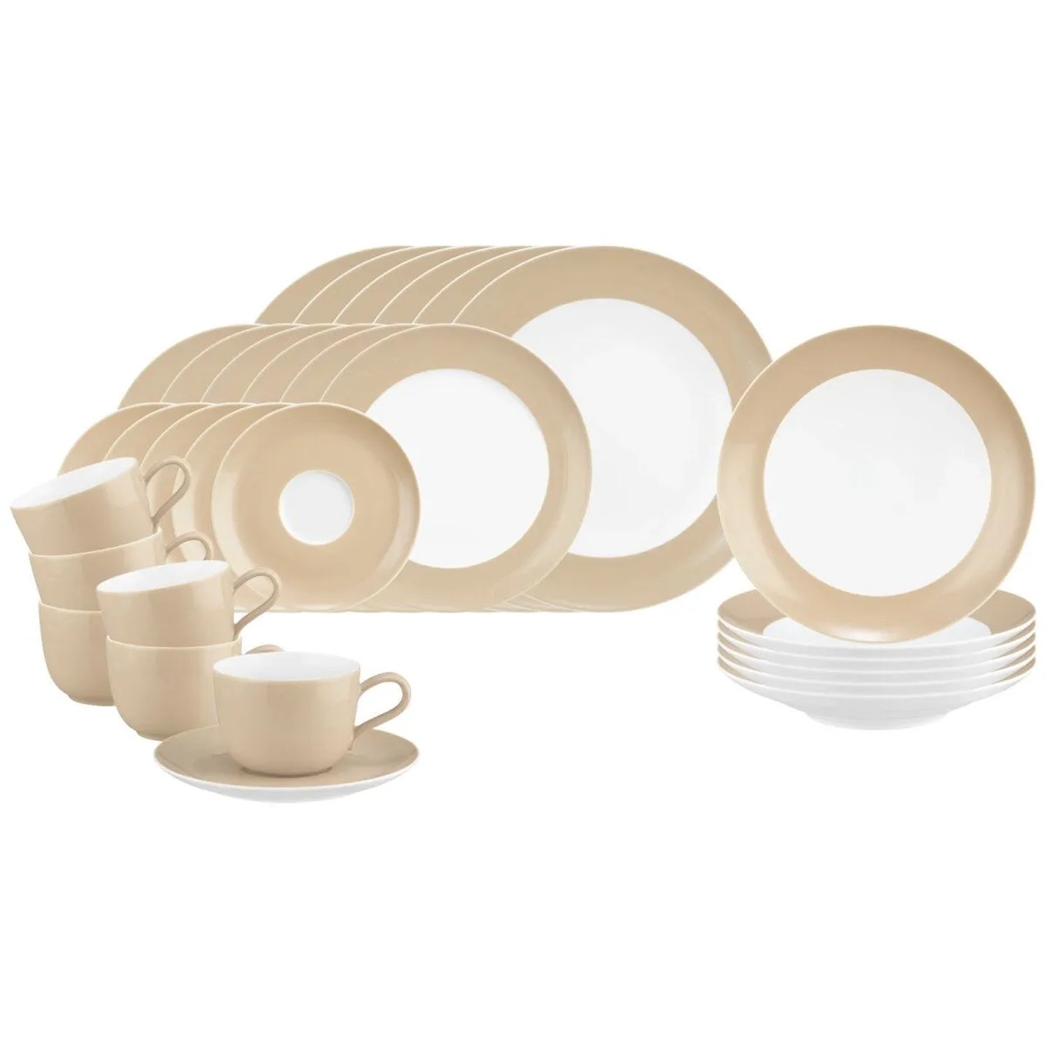 Seltmann Weiden Liberty Pure Colors Kombiservice 30-teilig Dusty Beige
