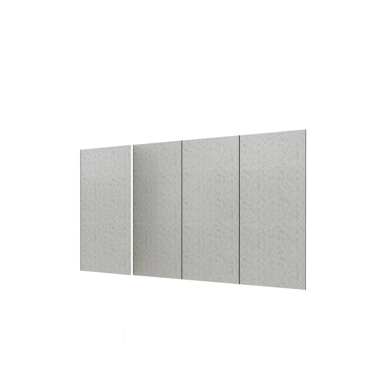 Duschparadies 400 x 210cm Duschrückwand Duschrückwände Wandverkleidung Premium Aluverbundplatte 3mm Fliesenersatz Zementgrau 4 Stück Zusammenbau