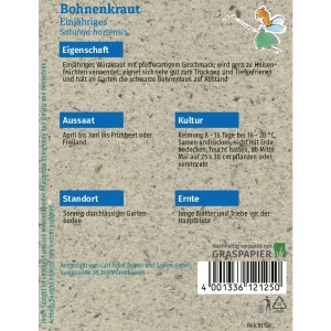 Grüne Fee Bohnenkraut Saatgut, einjährig, für ca. 150 Pflanzen.