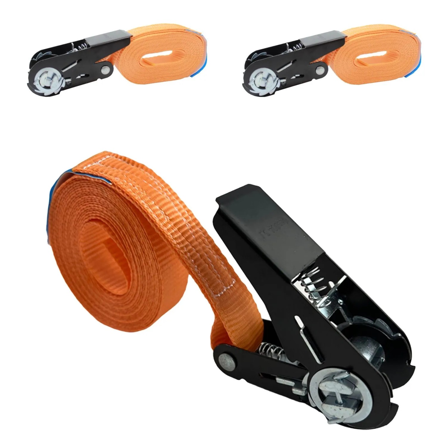 TRUTZHOLM 2x Ratschen Spanngurt 1 Teilig 4m 0,8t 800kg Schwarzes Schloss Orange