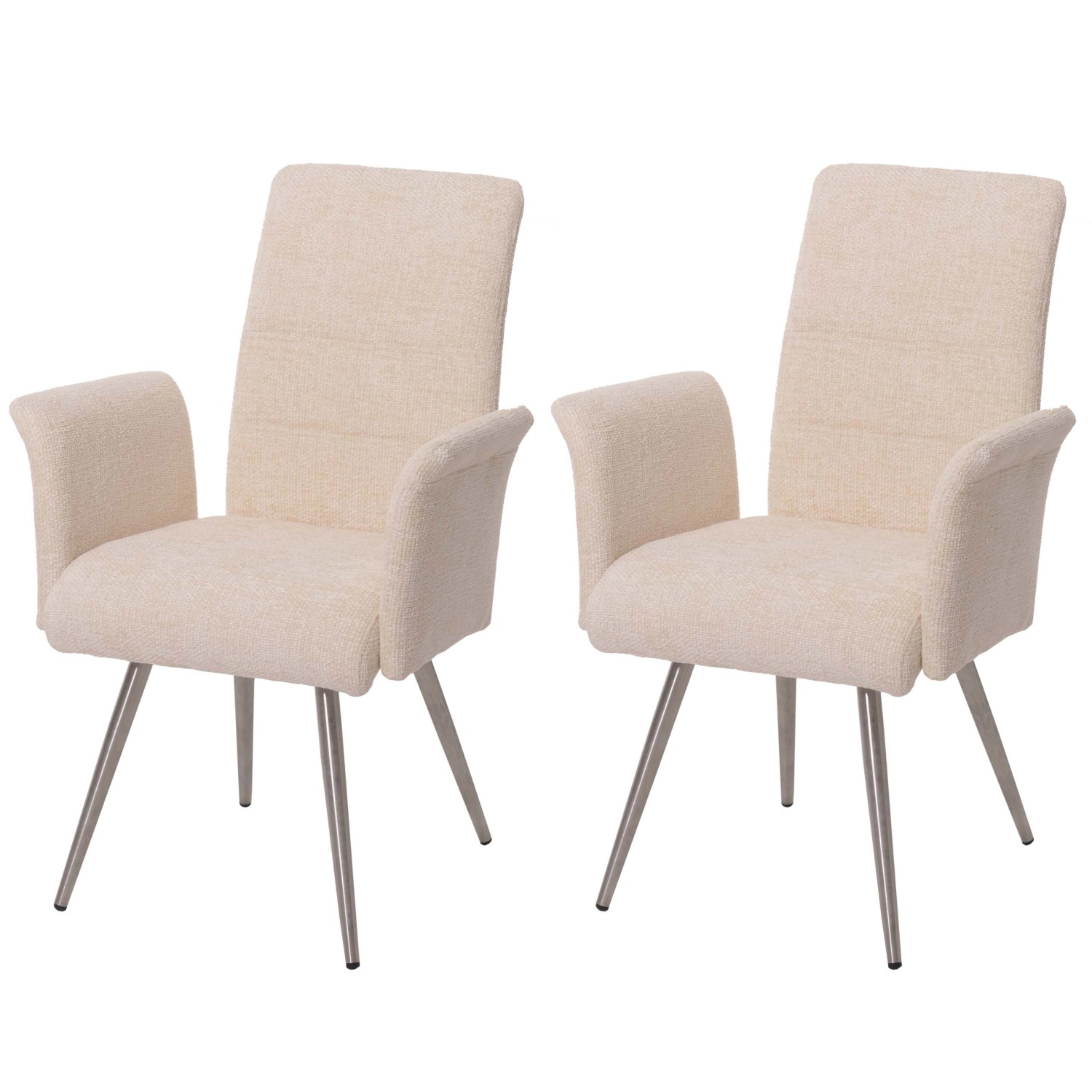 MCW Esszimmerstuhl G55 2er-Set mit Armlehne Creme günstig online kaufen
