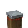 Verzinkte Holmwerk Pfostenkappe 101mm Pyramide auf Holzpfosten 10x10cm. Zubehör für Zaunbau.