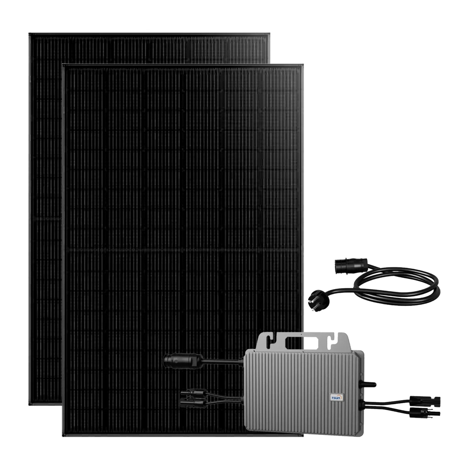 Tsun 910W Balkonkraftwerke Komplettset mit 800W Microinverter und AC Kabel Plug und Play