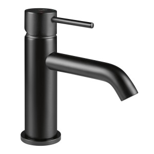 Moderne, mattschwarze baliv Waschtischarmatur WT-620 für Waschbecken.